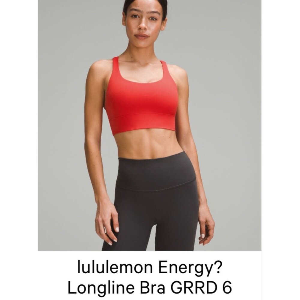 lululemon athletica Energy Longline Bra - Grenadine Red